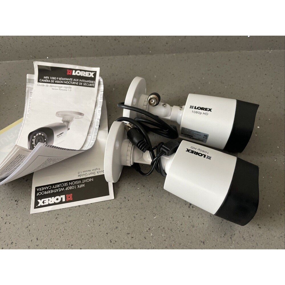 LOT OF 2 LOREX 1080 HP BULLET CAMERA, MODEL: LBV2521-C With Wire. See Photos